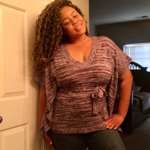 Cozy Heathered Kimono-Sleeved Tunic